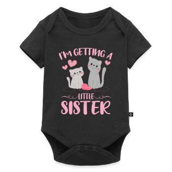 Baby Sister Reveal In Getting A Little Sister Cat - Baby Premium short-sleeve bodysuit - black - Front