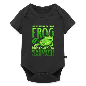 Green Maki Frog - Baby Premium short-sleeve bodysuit - black - Front