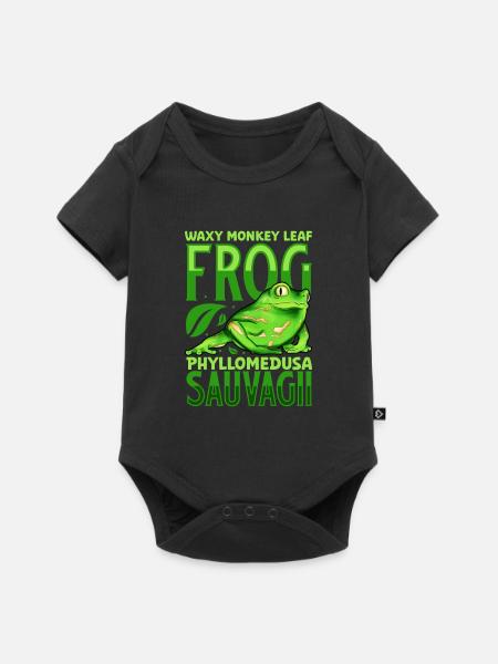 Grüner Makifrosch - Baby Premium Kurzarmbody - Schwarz