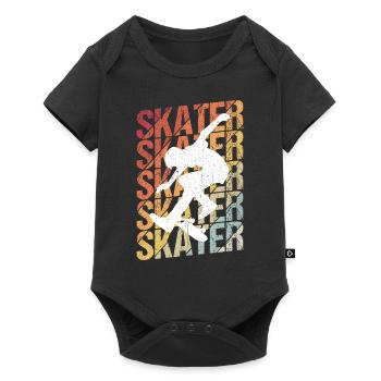 Skateboard Skateboarding Skater Vintage Retro Boar - Body à manches courtes Premium Bébé - noir - Devant