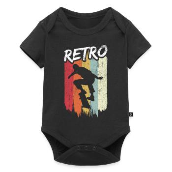Skateboard Skateboarding Skater Vintage Retro Boar - Body à manches courtes Premium Bébé - noir - Devant