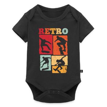 Skateboard Skateboarding Skater Vintage Boarder Sk - Baby Premium short-sleeve bodysuit - black - Front