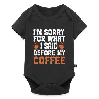 Barista Coffee - Baby Premium short-sleeve bodysuit - black - Front