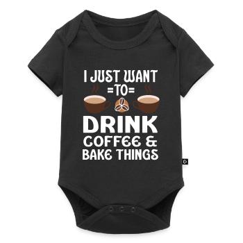 Barista Coffee - Baby Premium short-sleeve bodysuit - black - Front