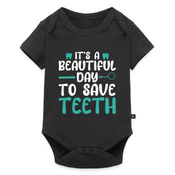 Diplôme d’étudiant dentiste en dentisterie dentaire - Body à manches courtes Premium Bébé - noir - Devant