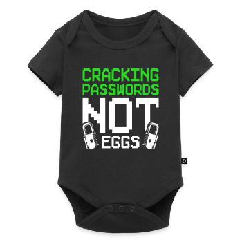 Ethical Hacker Cracking Passwords Not Eggs - Baby Premium Kurzarmbody - Schwarz - Vorne