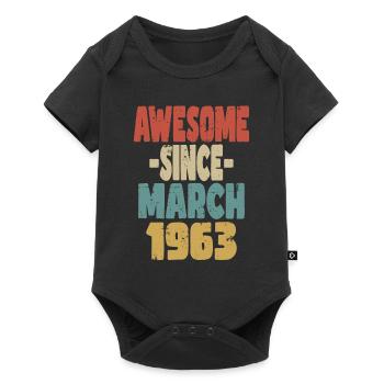 Awesome March 1963 - Baby Premium short-sleeve bodysuit - black - Front