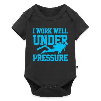 Plongée drôle Vintage Diver cadeau - Body à manches courtes Premium Bébé - noir - Devant