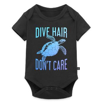 Plongée drôle Vintage Diver cadeau - Body à manches courtes Premium Bébé - noir - Devant