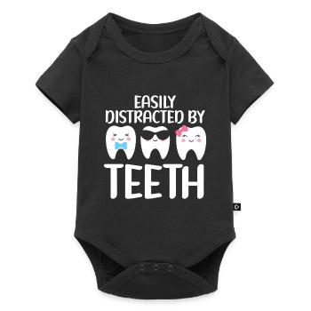 Diplôme d’étudiant dentiste en dentisterie dentaire - Body à manches courtes Premium Bébé - noir - Devant