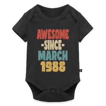 Génial mars 1988 - Body à manches courtes Premium Bébé - noir - Devant