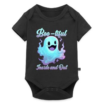 Boo-Tiful Inside And Out Funny Kawaii Pastel Ghost - Baby Premium Kurzarmbody - Schwarz - Vorne