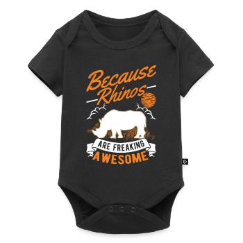 Rhino Gift Rhino Rhinos - Baby Premium short-sleeve bodysuit - black - Front