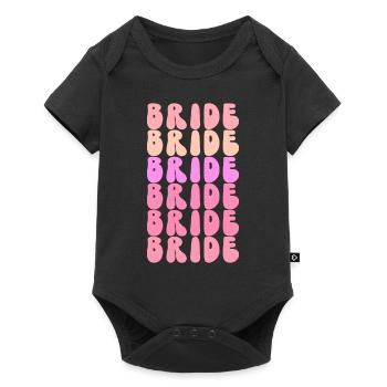 Groovy Bridal Wedding Party Bridal Flower Flowers - Baby Premium short-sleeve bodysuit - black - Front