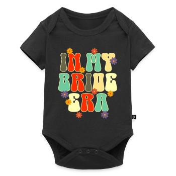 Groovy Bridal Wedding Party Bridal Flower Flowers - Baby Premium short-sleeve bodysuit - black - Front