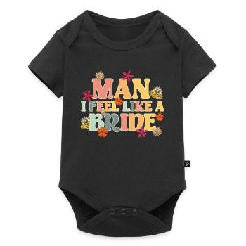 Groovy Bridal Wedding Party Bridal Flower Flowers - Baby Premium short-sleeve bodysuit - black - Front