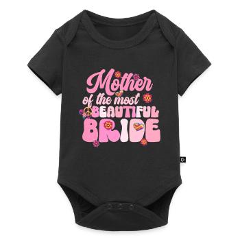 Groovy Bridal Wedding Party Bridal Flower Flowers - Baby Premium short-sleeve bodysuit - black - Front