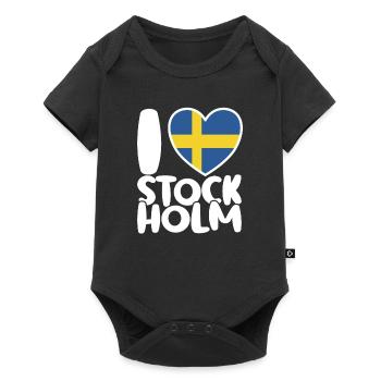 Ich liebe Stockholm, j’aime Stockholm - Body à manches courtes Premium Bébé - noir - Devant