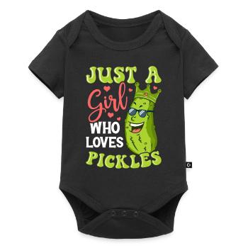 just a girl who loves pickles - Baby Premium short-sleeve bodysuit - black - Front