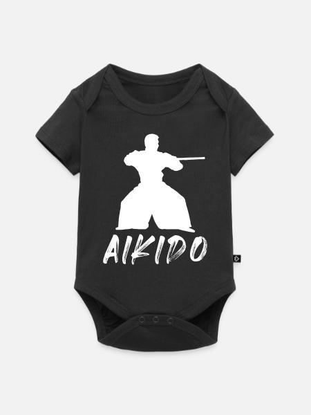 Aikido - Baby Premium Kurzarmbody - Schwarz