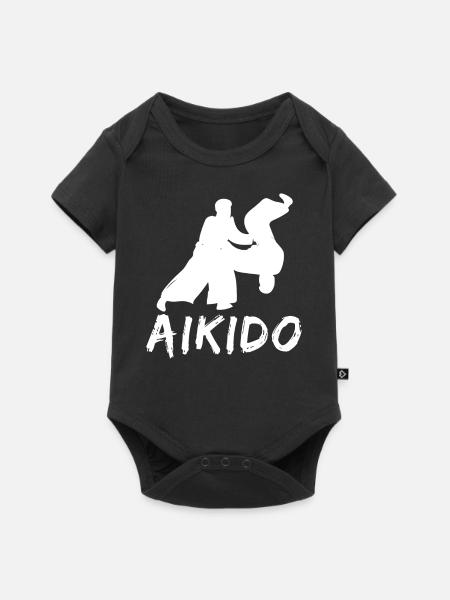 Aikido - Baby Premium Kurzarmbody - Schwarz