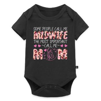 Infirmière Sage-femme Accoucheuse Maman - Body à manches courtes Premium Bébé - noir - Devant
