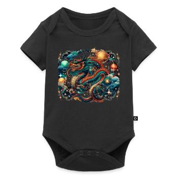 Dragon astrologie du zodiaque chinois - Body à manches courtes Premium Bébé - noir - Devant
