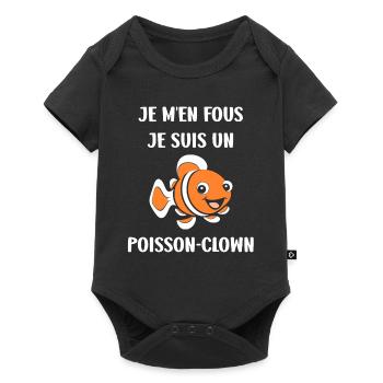 Humour petit poisson clown - Body à manches courtes Premium Bébé - noir - Devant