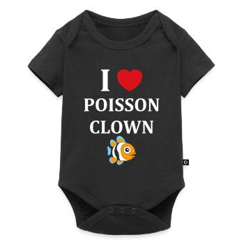 Humour petit poisson clown - Body à manches courtes Premium Bébé - noir - Devant