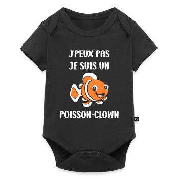 Humour petit poisson clown - Body à manches courtes Premium Bébé - noir - Devant