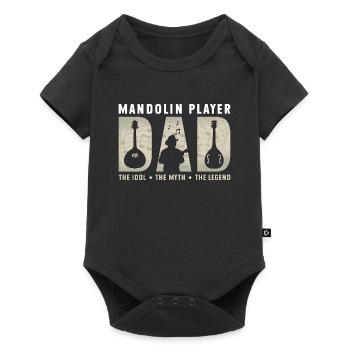 Joueur de mandoline Papa L’idole La musique Bluegrass - Body à manches courtes Premium Bébé - noir - Devant