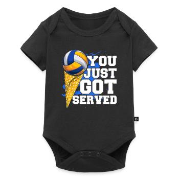 Vous venez d’être servi Joueur de volley-ball Volley-ball - Body à manches courtes Premium Bébé - noir - Devant