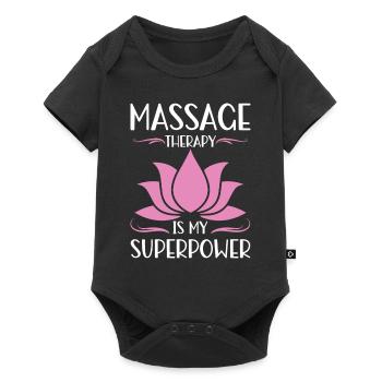 Massagetherapeuten Therapie Masseuse Wertschätzung - Baby Premium Kurzarmbody - Schwarz - Vorne