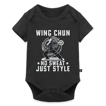 Wing Chun no sweat just style - Baby Premium short-sleeve bodysuit - black - Front