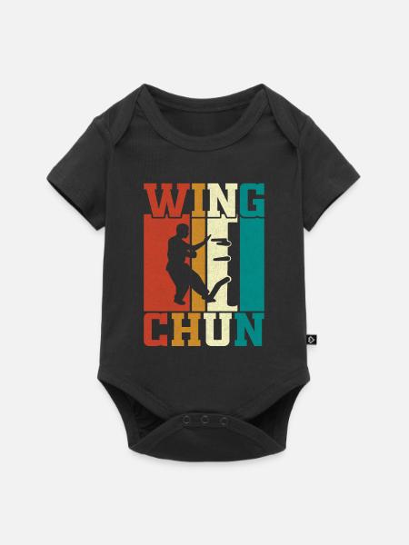 Wing Chun - Baby Premium Kurzarmbody - Schwarz