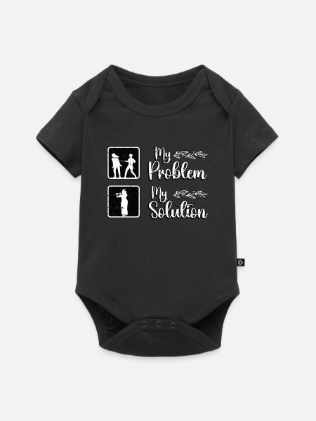 Flutes Player My Problem My Pictogram Mom Dad - Baby Premium Kurzarmbody - Schwarz