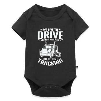 Nous vivons pour conduire et le faisons avec Pride Truck Driver - Body à manches courtes Premium Bébé - noir - Devant