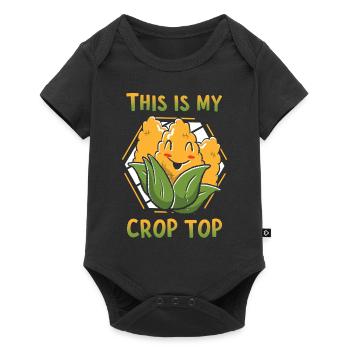 This Is My Crop Top Corn Farmer Crop Duster - Baby Premium Kurzarmbody - Schwarz - Vorne
