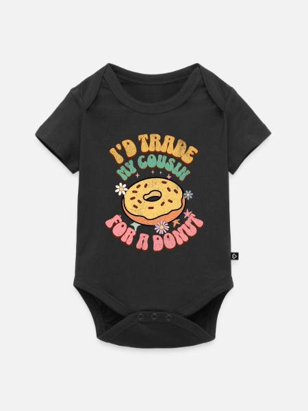 Donut - Baby Premium Kurzarmbody - Schwarz