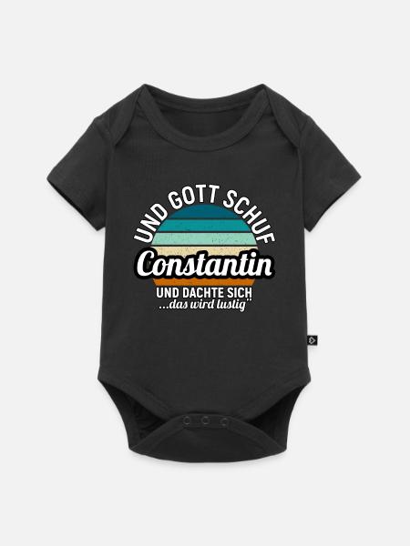 Daniel - Baby Premium Kurzarmbody - Schwarz