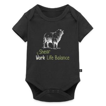 Cisaillement de l’équilibre entre vie professionnelle et vie privée - Sheep Shepherd - Body à manches courtes Premium Bébé - noir - Devant