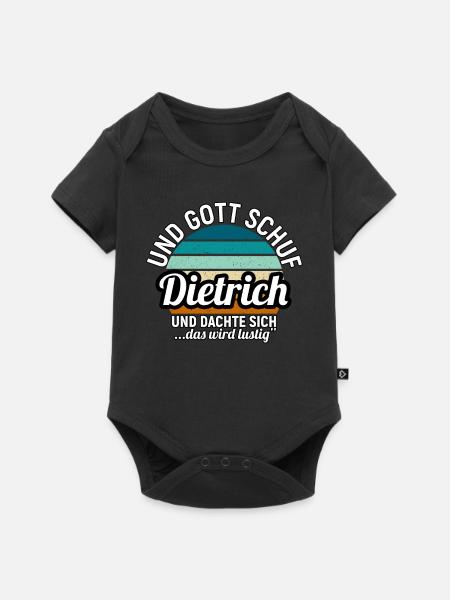 Dominic - Baby Premium Kurzarmbody - Schwarz