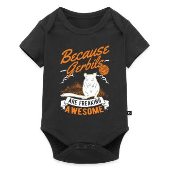 Gerbille Rennratte Rennmaus - Body à manches courtes Premium Bébé - noir - Devant