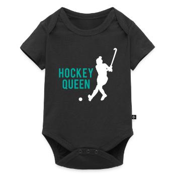 Couronne de Reine du Hockey sur Glace Cool Sportswoman - Body à manches courtes Premium Bébé - noir - Devant