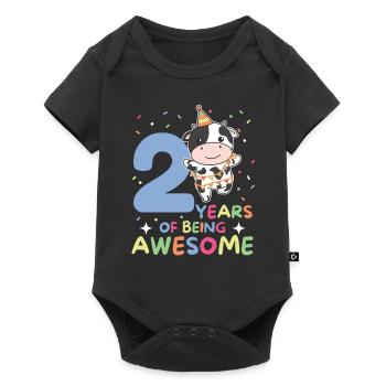 Vache pour les enfants de 2 ans - Body à manches courtes Premium Bébé - noir - Devant