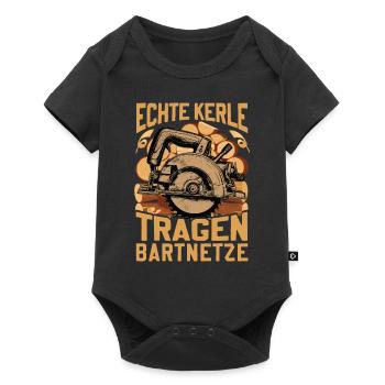 Forestry Forestry Fisherman Saying Real Guys - Baby Premium short-sleeve bodysuit - black - Front