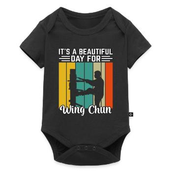 C’est une belle journée pour le Wing Chun - Body à manches courtes Premium Bébé - noir - Devant