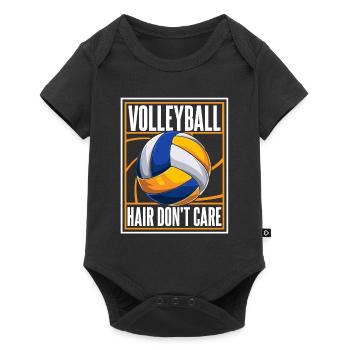 Volleyball Hair Don't Care Volleyballfreak - Baby Premium short-sleeve bodysuit - black - Front