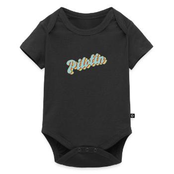 Flugzeug Abschluss-Geschenk Pilotin - Baby Premium Kurzarmbody - Schwarz - Vorne