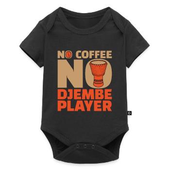 Djembe Player No Coffee No Drummer Coffee Lover - Baby Premium short-sleeve bodysuit - black - Front